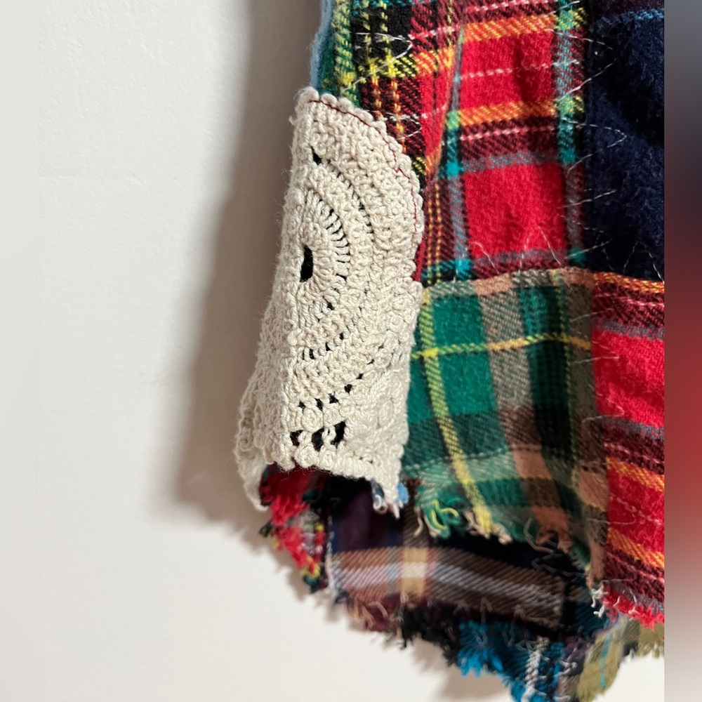 We The Free Multicolor Patchwork Plaid Button-Down Shirt - Picture 3 of 11